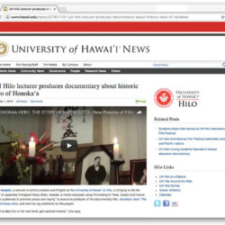 Katsu Goto film project featured in University of Hawaii News